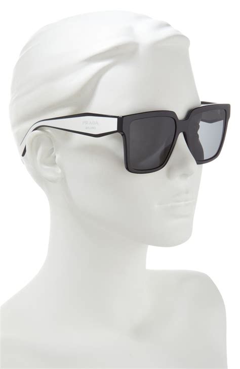 prada heritage 56mm square sunglasses|prada tortoiseshell sunglasses.